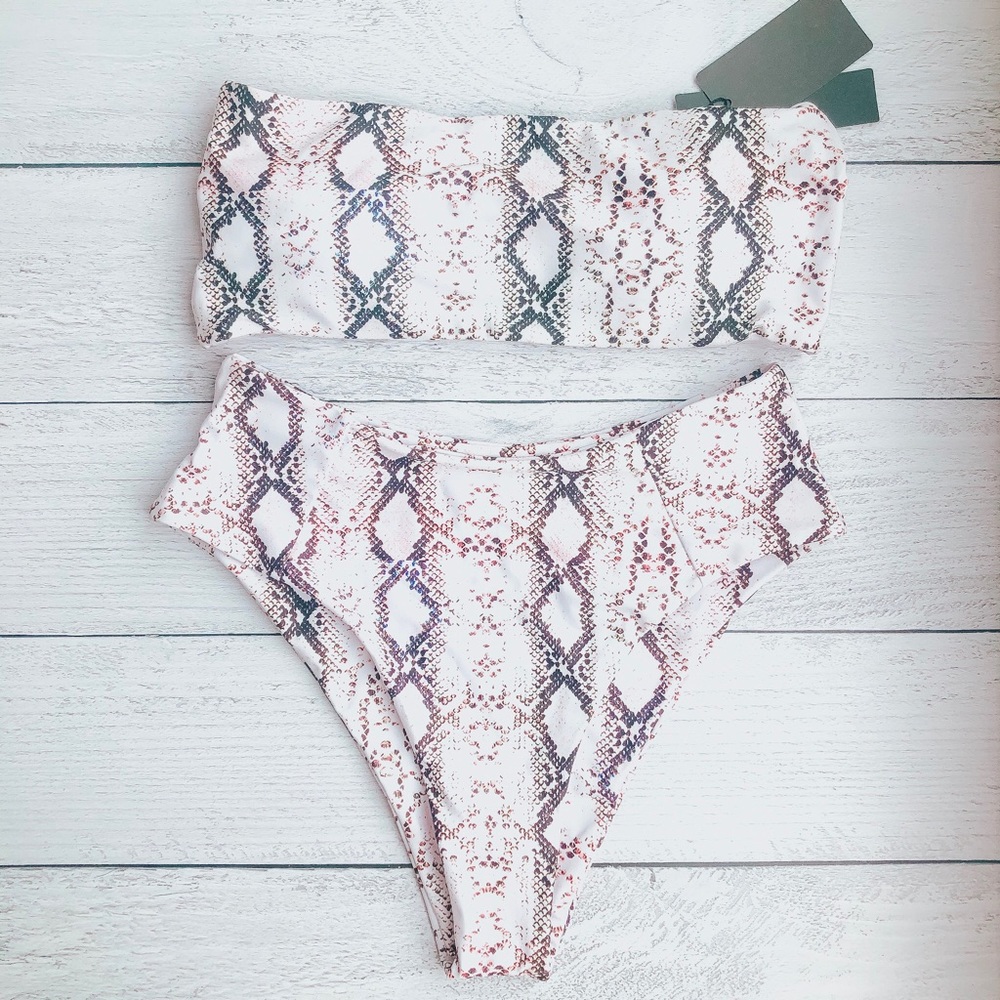 NEW women’s snakeskin two piece swimsuit